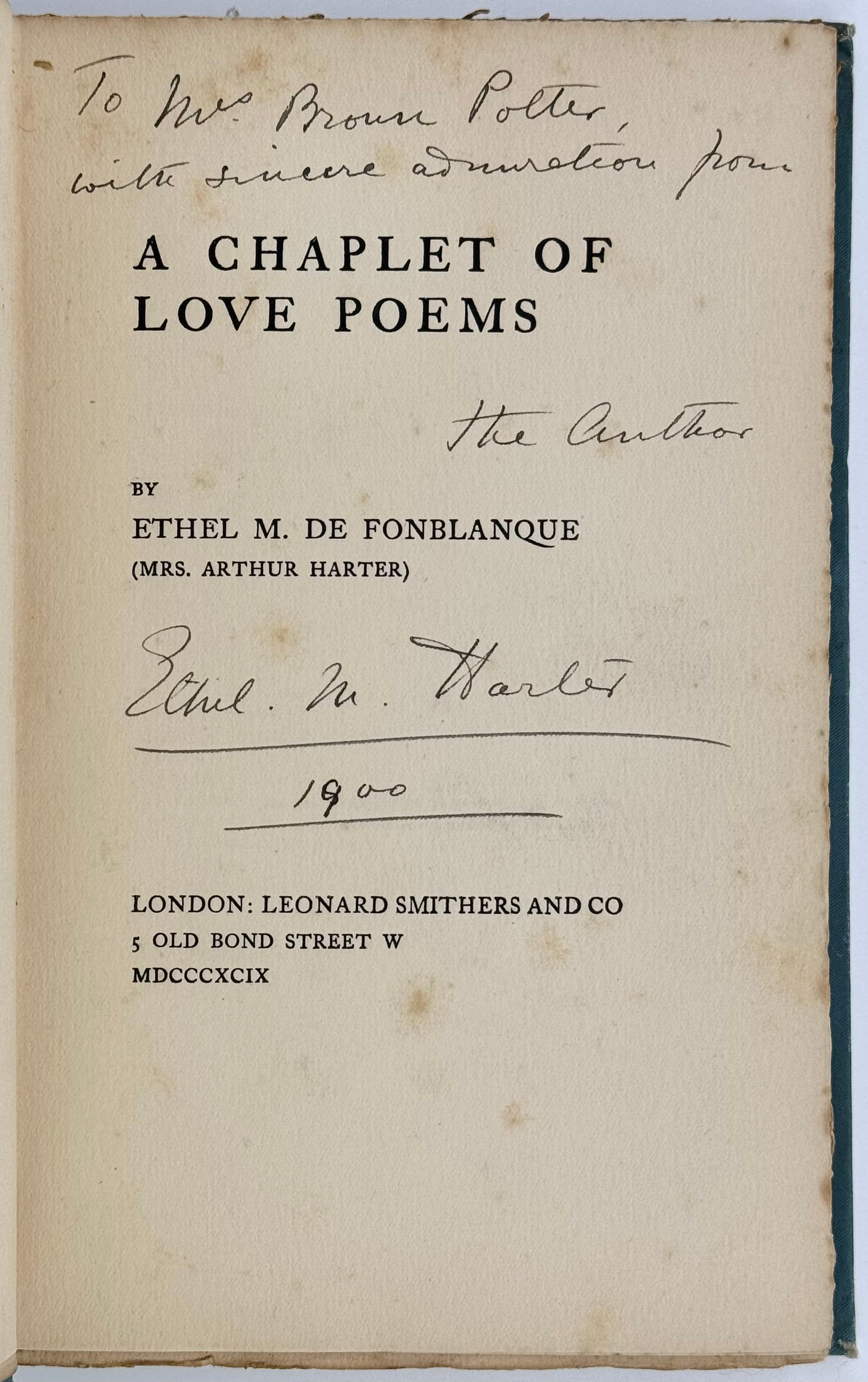 A Chaplet of Love Poems.