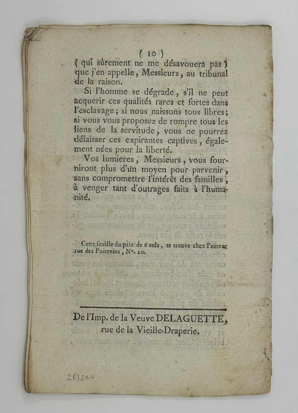 Motions Adressées à l'Assemblée Nationale en Faveur du Sexe.