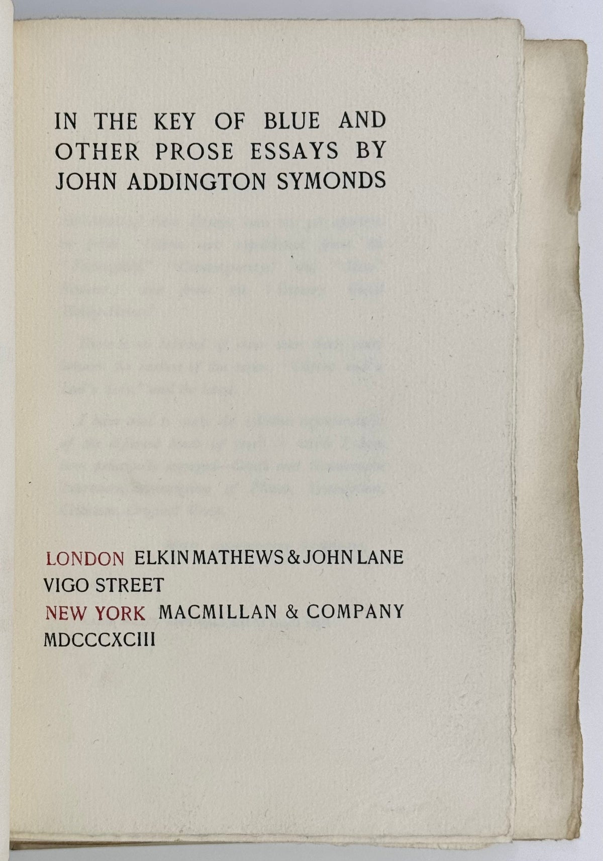 In the Key of Blue and Other Prose Essays.