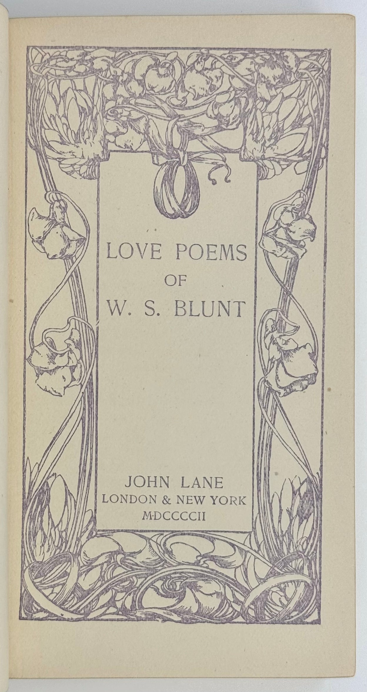 Love Poems of W. S. Blunt.