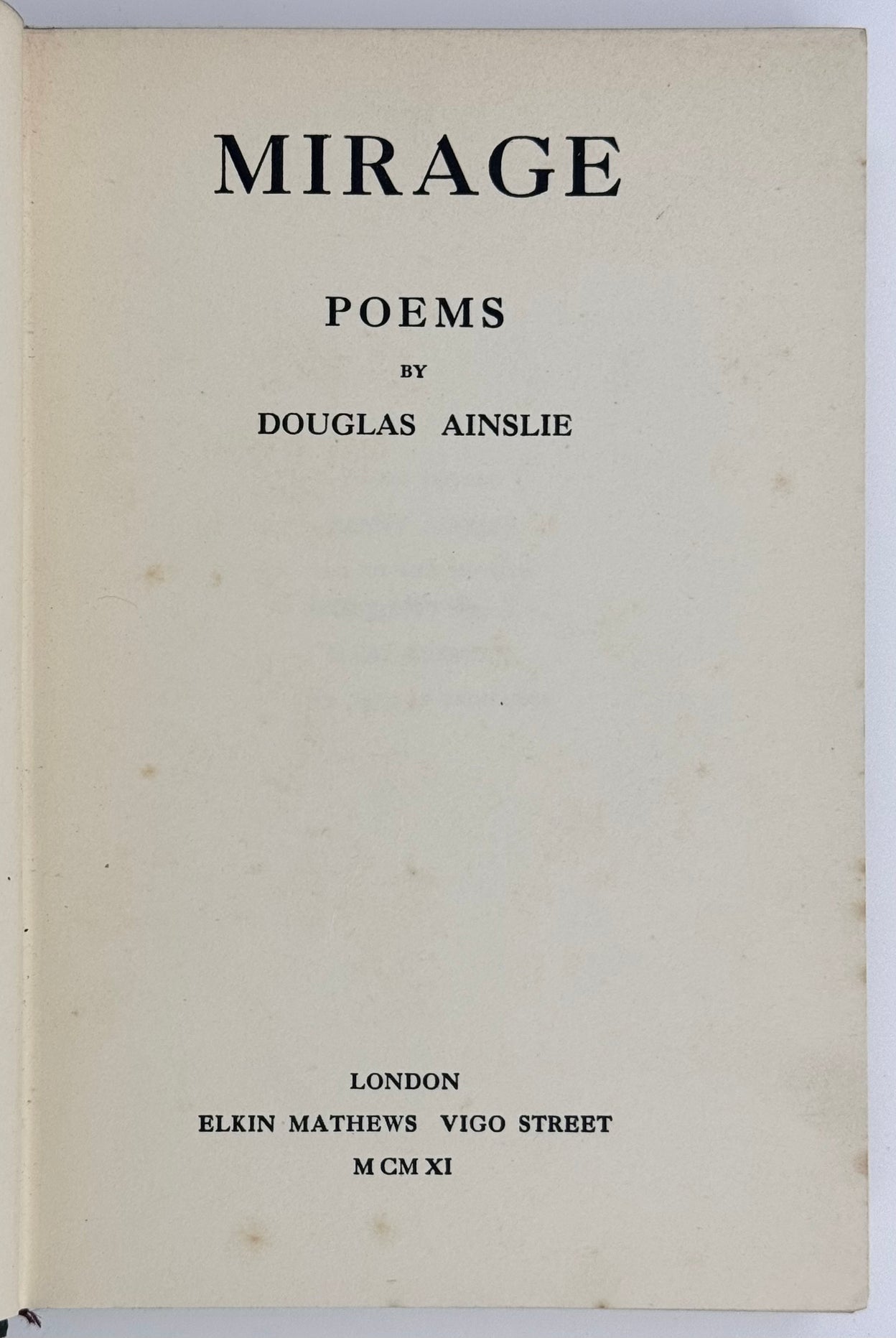 Mirage: Poems.