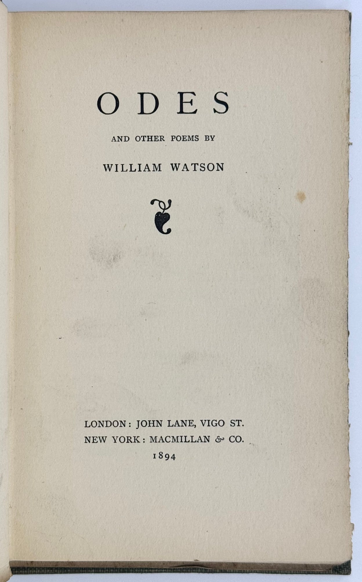 Odes and Other Poems.