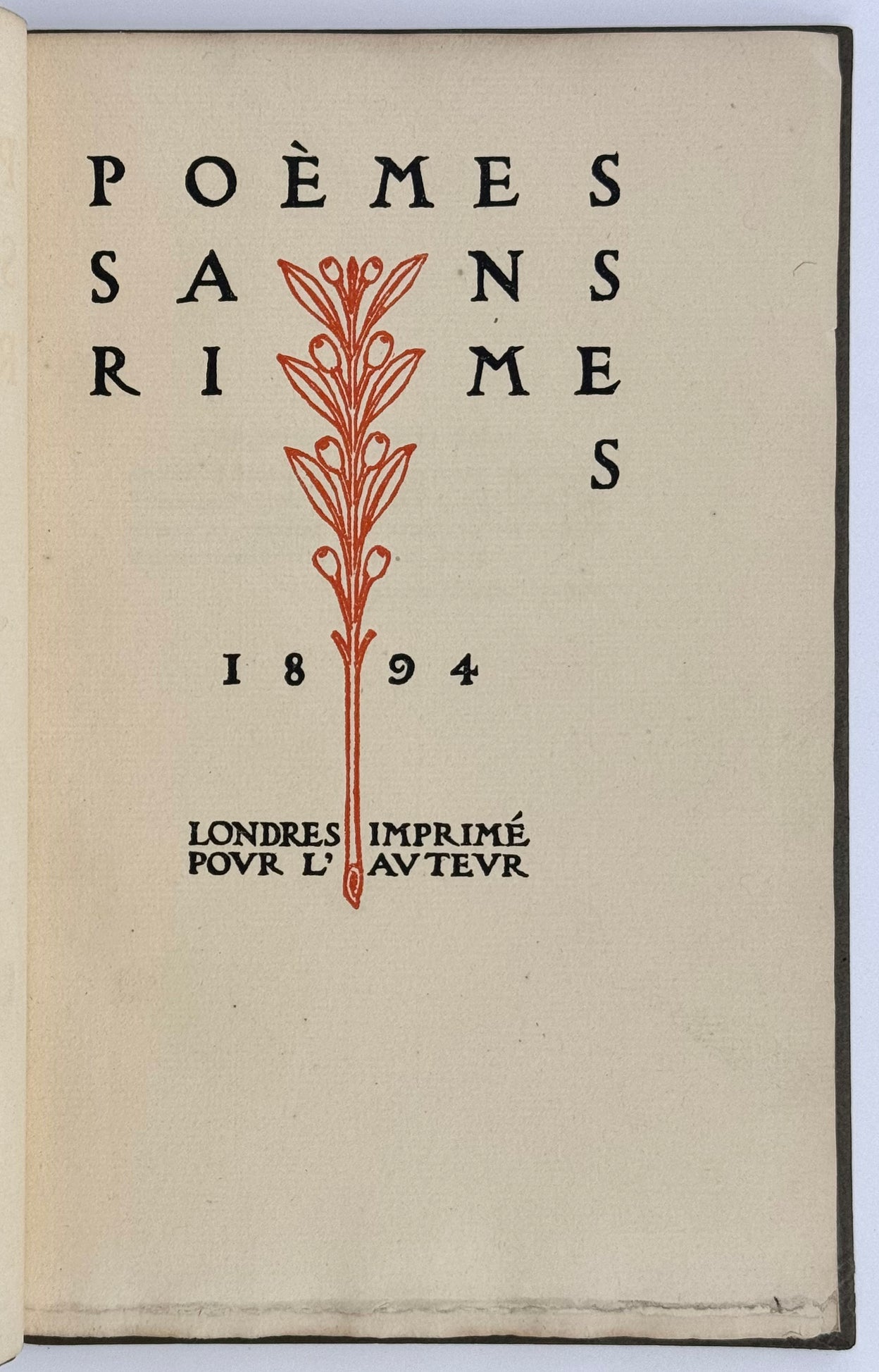 Poemes sans Rimes.