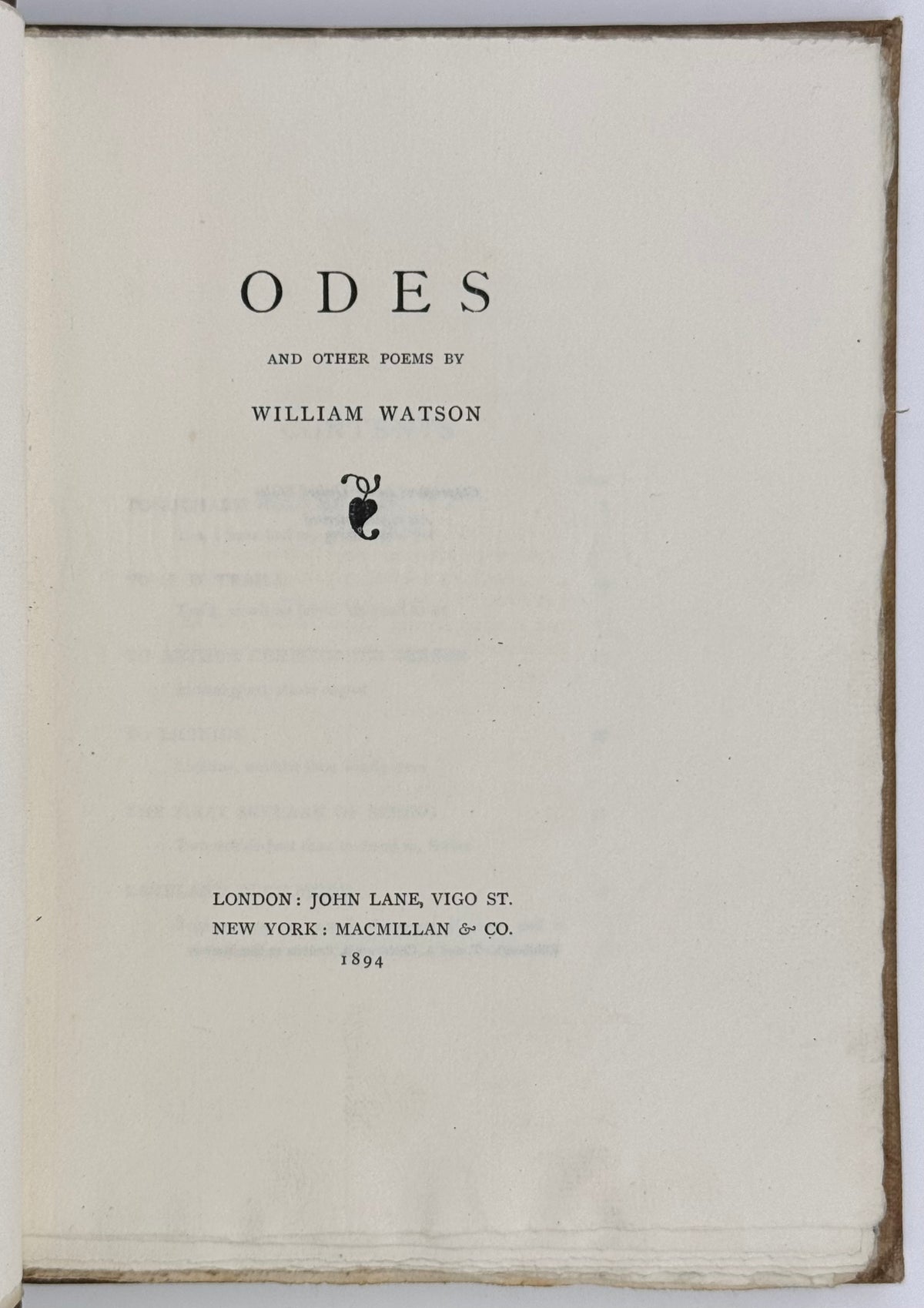 Odes and Other Poems.