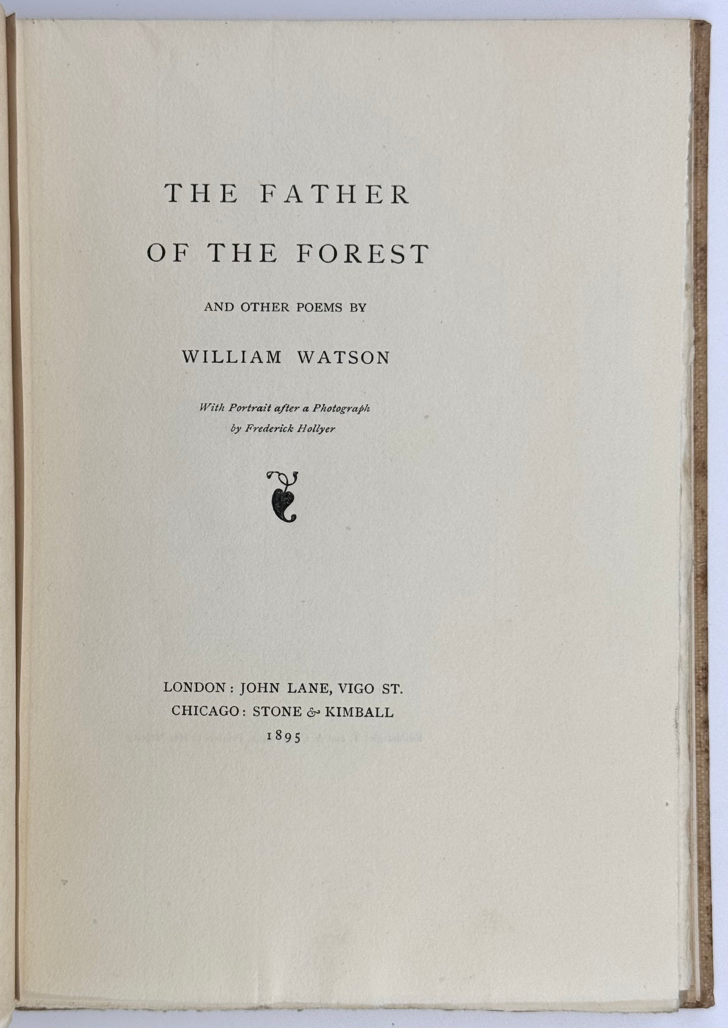The Father of the Forest and Other Poems.