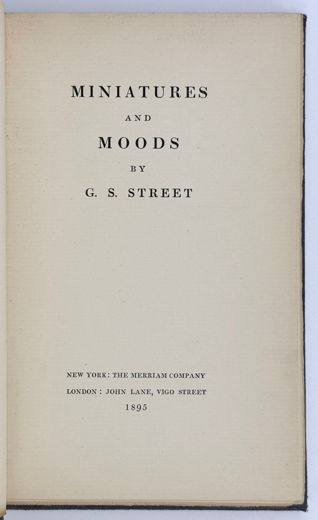 Miniatures and Moods.
