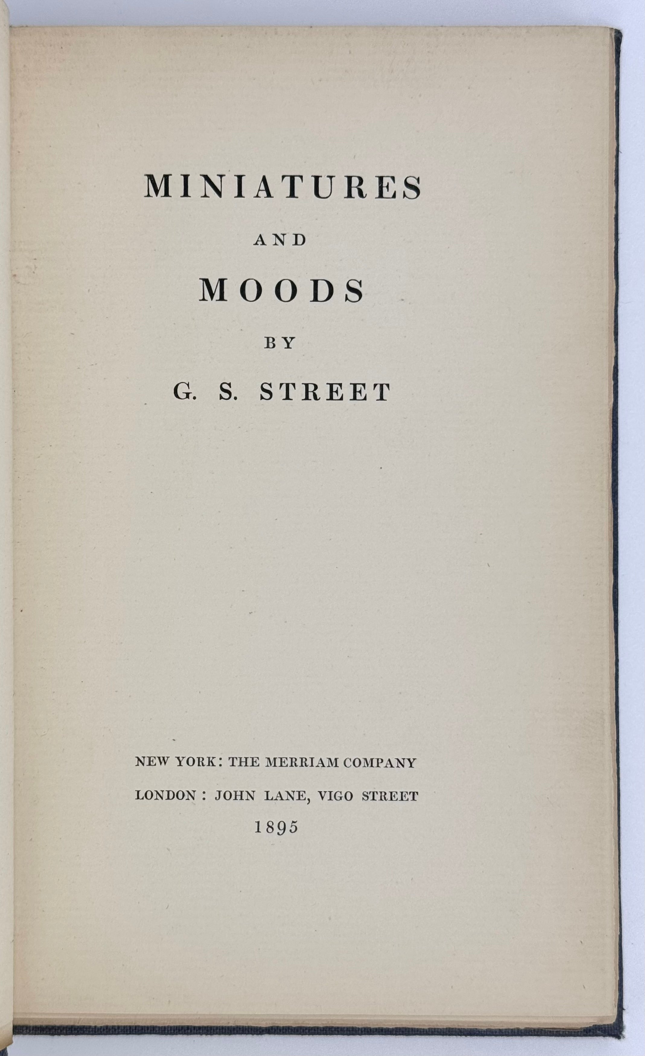 Miniatures and Moods.