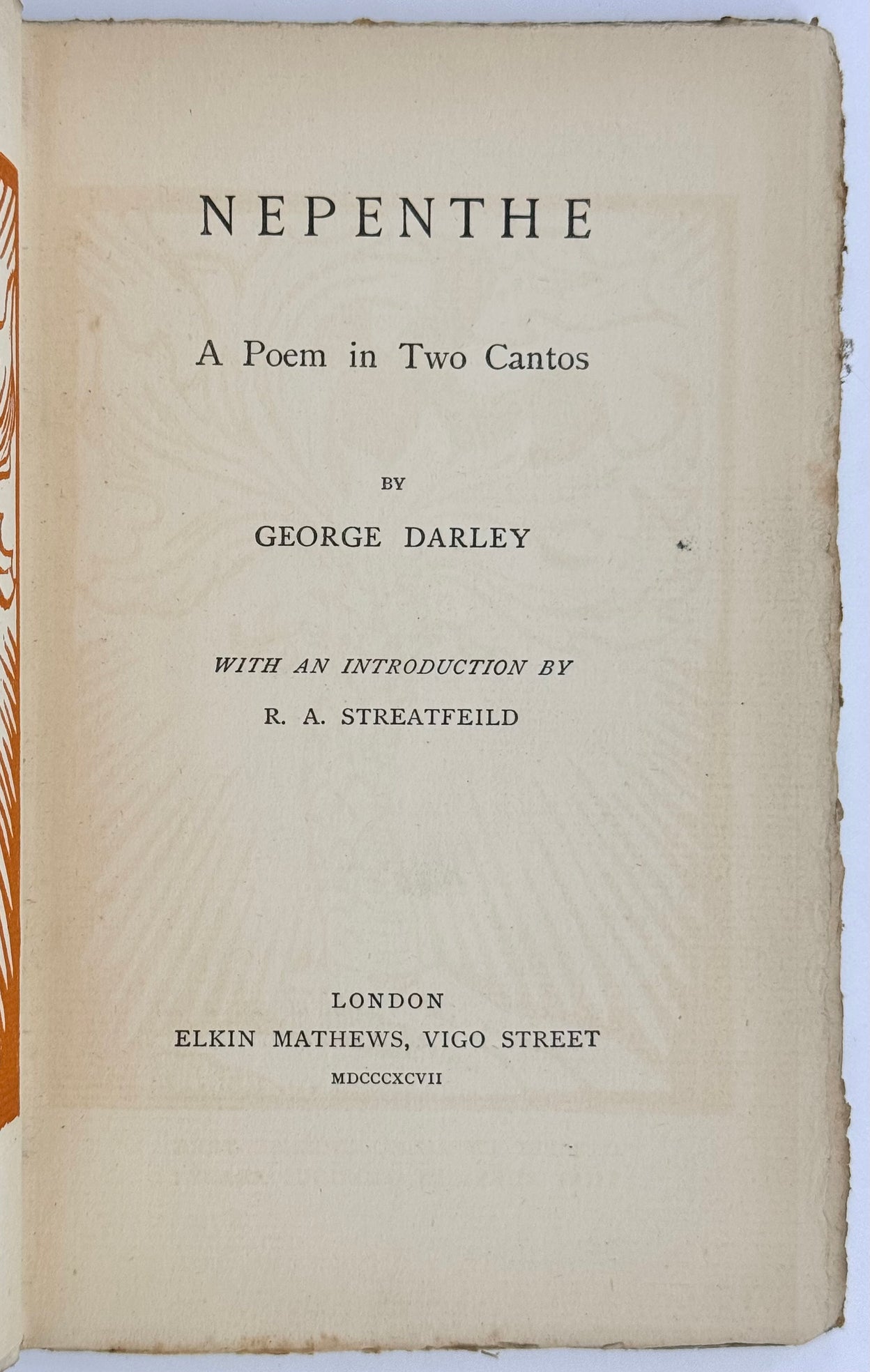 Nepenthe. A Poem in Two cantos.