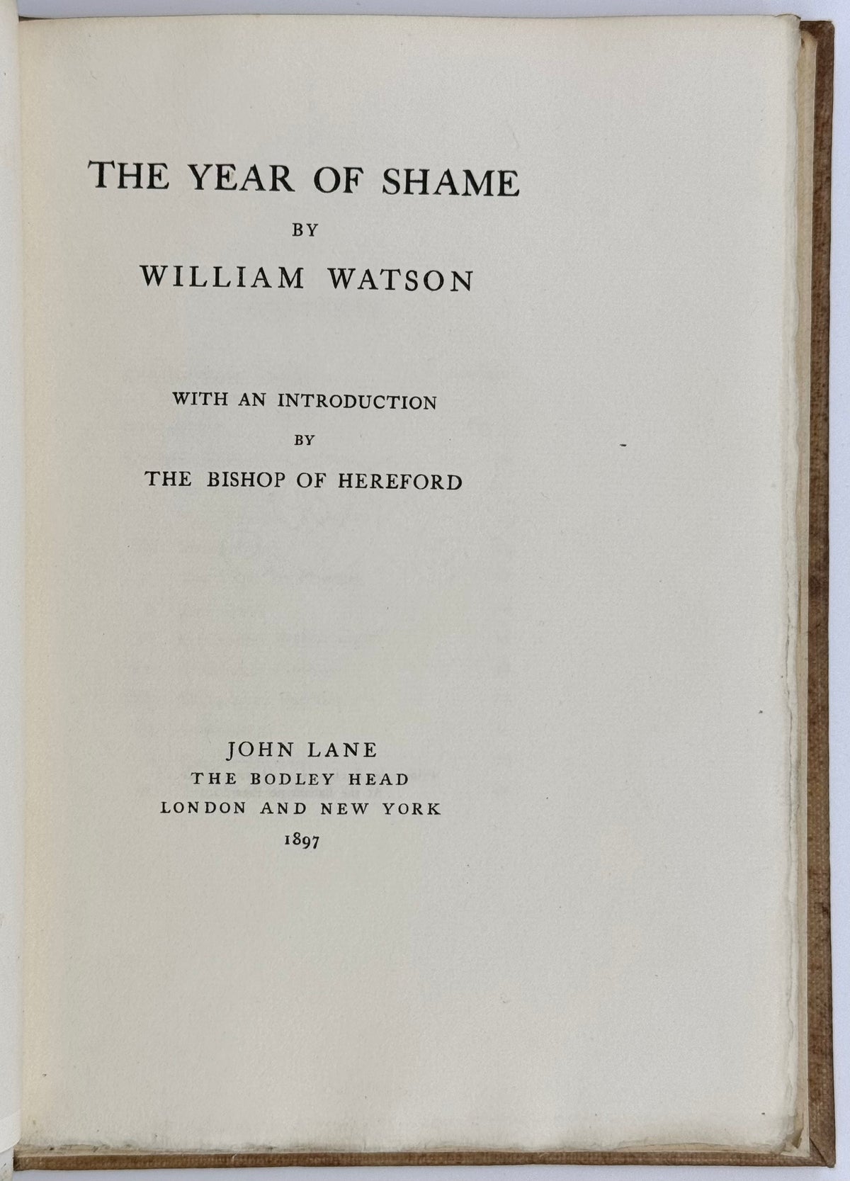 The Year of Shame.