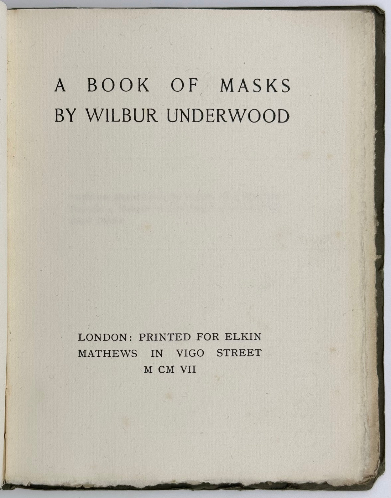 A Book of Masks.