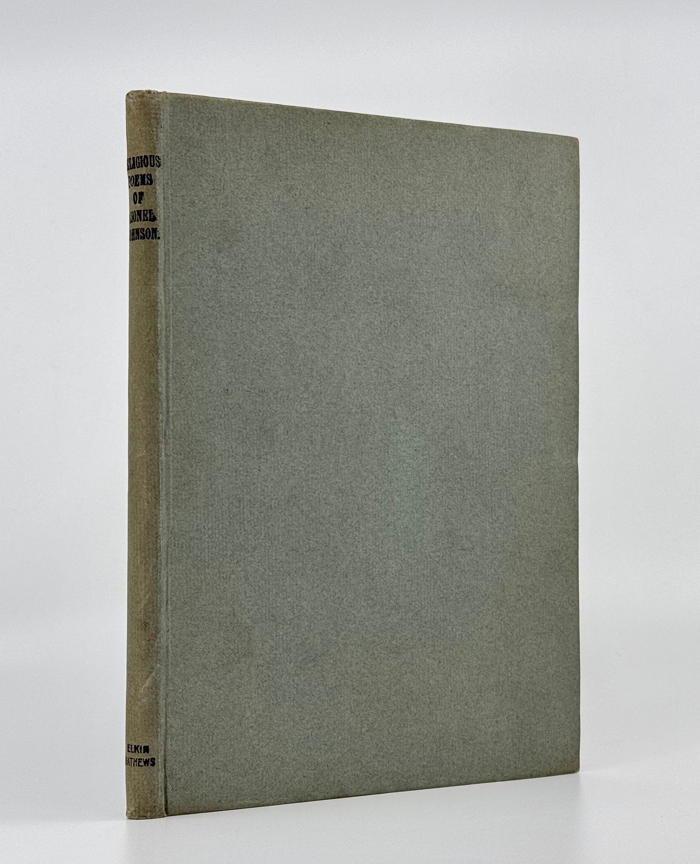 The Religious Poems of Lionel Johnson.