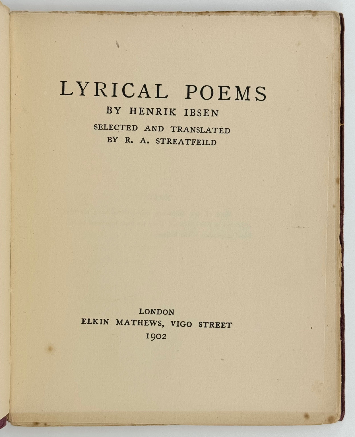 The Lyrical Poems of Henrik Ibsen.