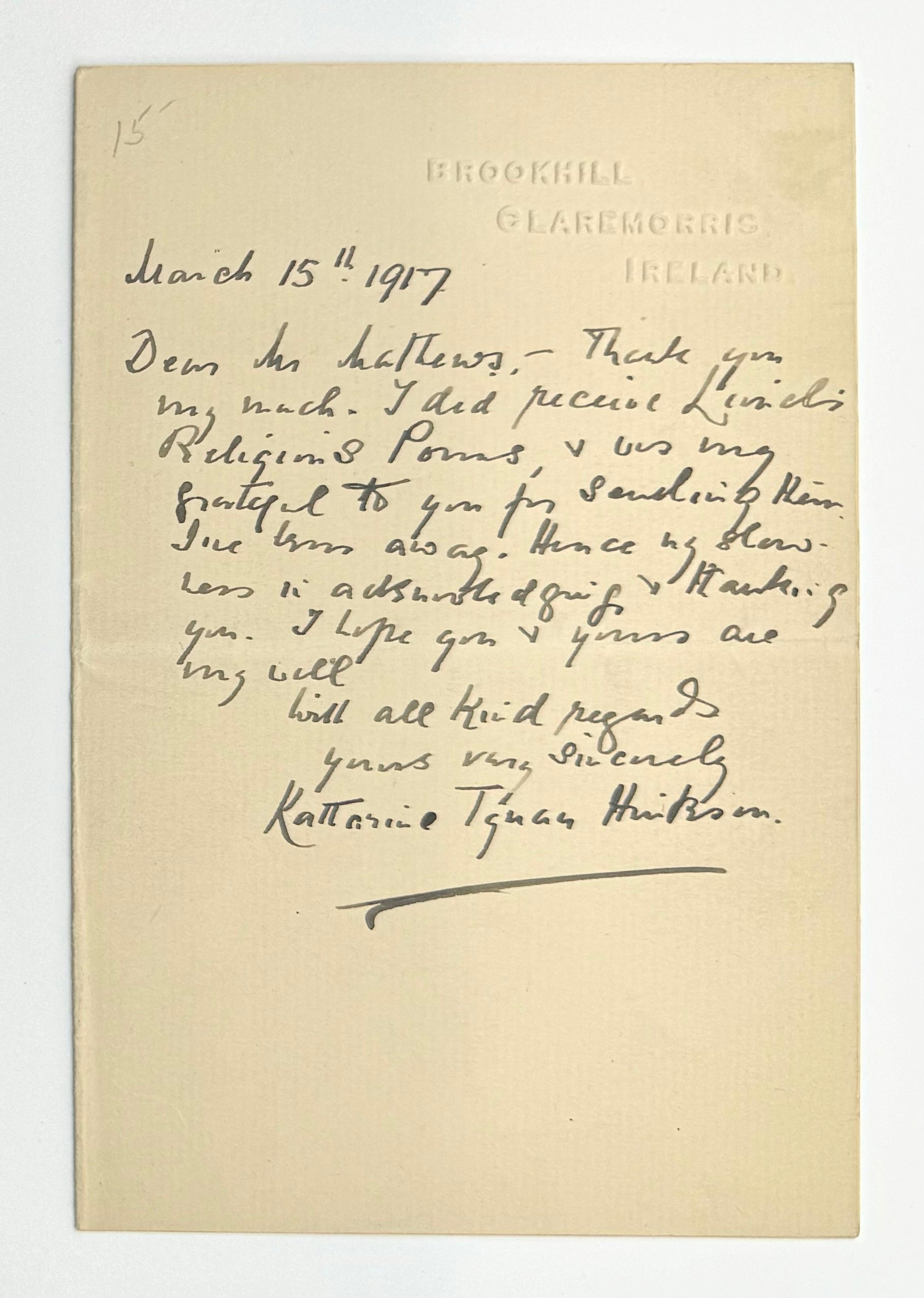 Autograph Letter Signed,