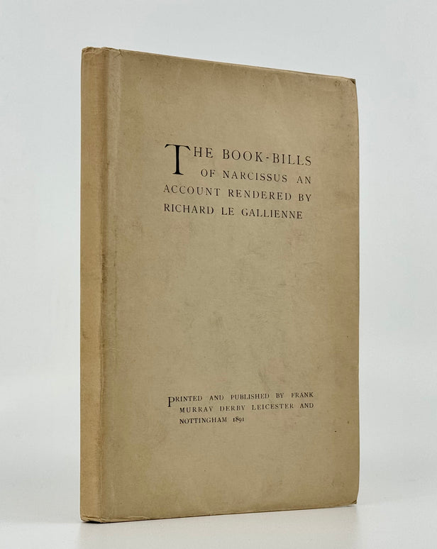 The Book-Bills of Narcissus: An Account Rendered.