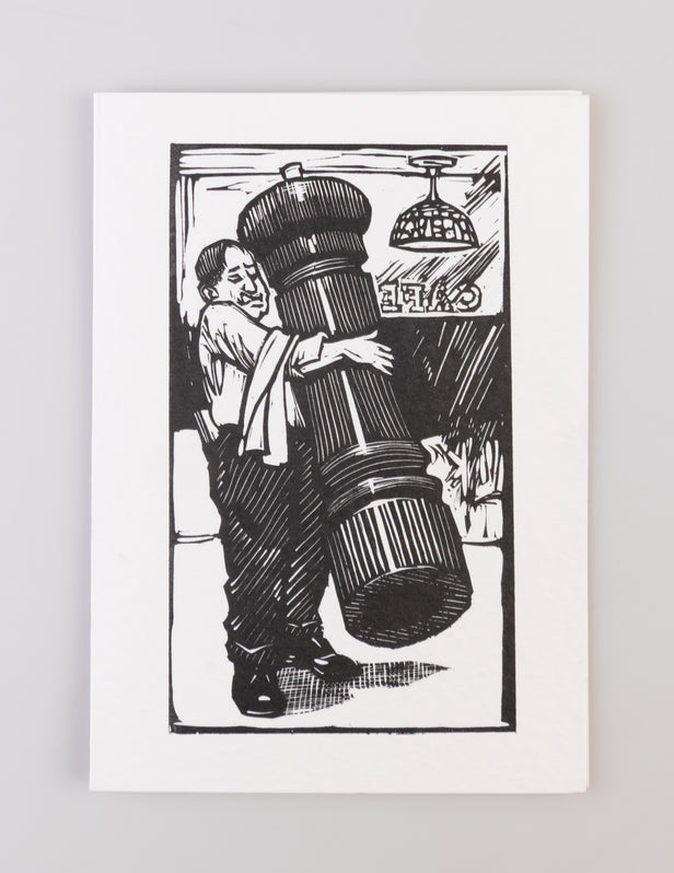 World Peace; with an illustration by Timothy Engellund titled A Little Freshly Ground Black Pepper? of a waiter in a cafe holding a giant pepper mill,