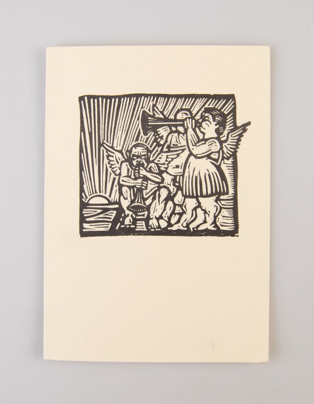 End, with an illustration by Timothy Engellund of angels trumpeting,