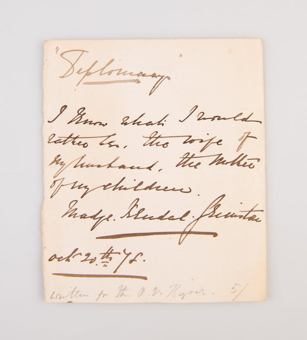 Autograph Quotation Signed (