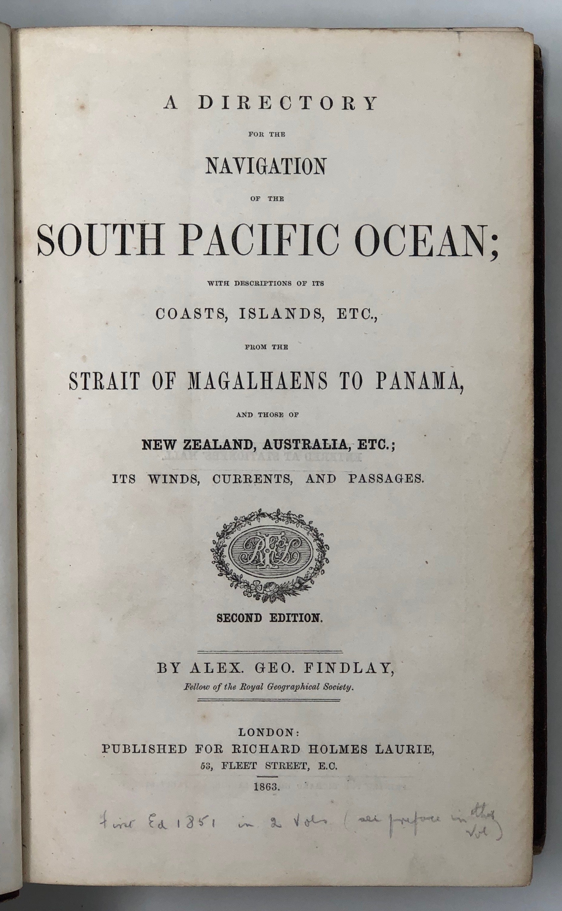 A Directory for the Navigation of the South Pacific Ocean ...