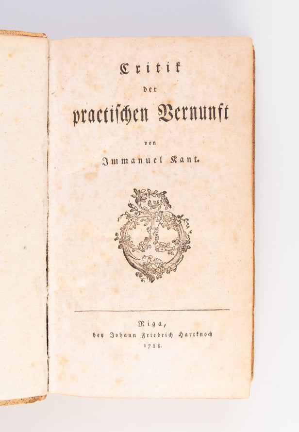Critik der practischen Vernunft.