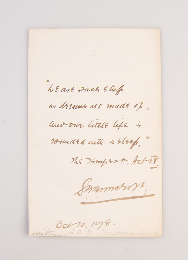 Autograph Quotation Signed 